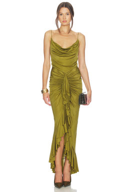 Atlein - Ruffle Strappy Long Dress
