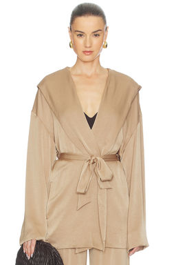 Atlein - Hooded Wrap Jacket