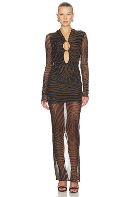Blumarine - Print Net Dress