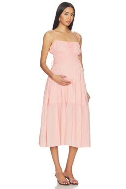 BUMPSUIT - Shirred Midi Poplin Dress