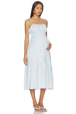 BUMPSUIT - Shirred Midi Poplin Dress