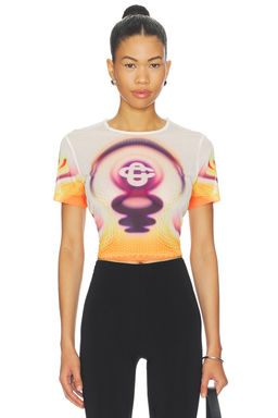 Casablanca - Printed Mesh Baby Tee