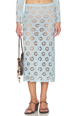 Calle Del Mar - Floral Crochet Skirt