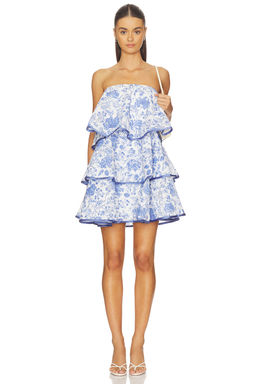 ELLIATT - Elin Strapless Frilled Mini Dress