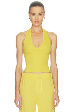 Eterne - Butter Rib Cropped Halter Top