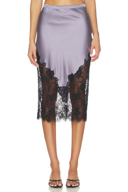 fleur du mal - Juliet Lace And Silk Skirt
