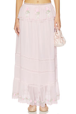 For Love & Lemons - Rae Rose Maxi Skirt