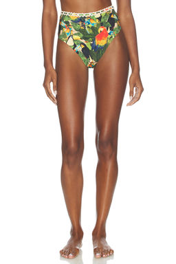 FARM Rio - Bird Leaves High Waist Bikini Bottom