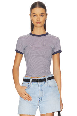 Good American - Super Stretch Ringer Baby Tee