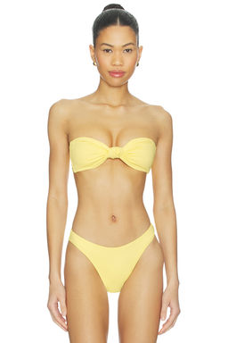 Good American - Matte Twist Bandeau Bikini Top