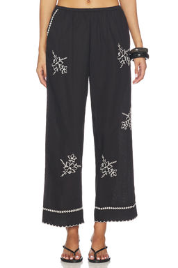 The Great - The Weekend Pant With Hanky Embroidery