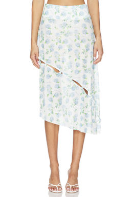 House of Sunny - Hydrangea Asymmetric Mesh Skirt