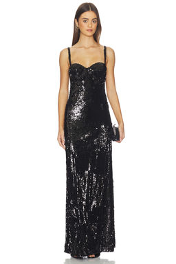 L'AGENCE - Sayla Bias Cut Maxi Dress
