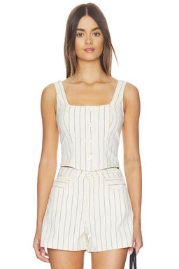 L'AGENCE - Saga Button Front Top