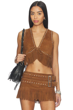 LAMARQUE - Reina Fringed Suede Vest