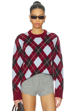 La Ligne - Boyfriend Argyle Crewneck Sweater
