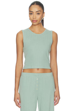 LESET - Pointelle Sleeveless Crew