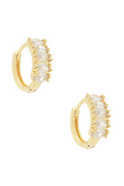 Mazin Jewels - Baguette Hoop Earrings
