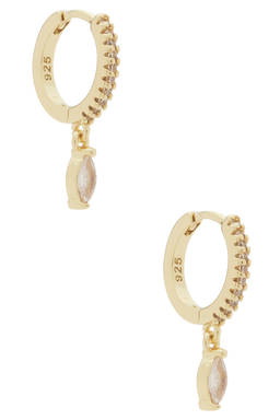 Mazin Jewels - Marquise Huggies Earring