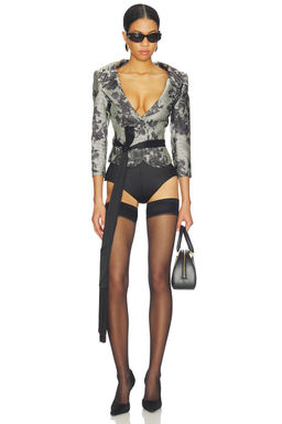 Markgong - Polka Dot Cropped Jacket