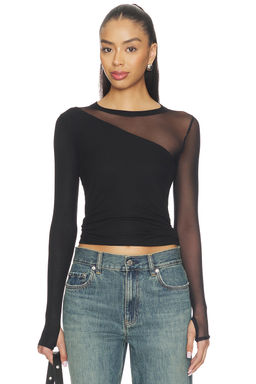 Michael Lauren - Solita Long Sleeve Asymmetrical Top