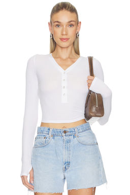Michael Lauren - Fremont Deep V Snap Henley Top