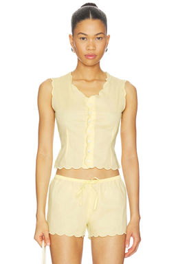 Montce - X Elsa Hosk Scalloped Vest Top