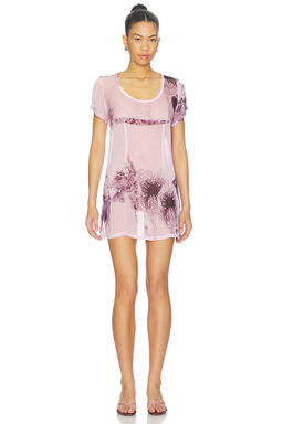 Muma World - Pink Amazonia Organza Mini Dress