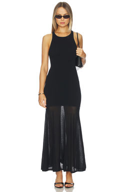 NAADAM - Super Fine Crepe Long Dress With Sheer Skirt