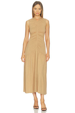 NAADAM - Cotton Cashmere Long Ruched Dress