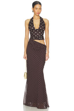Runaway The Label - Valeria Halter Cutout Maxi Dress