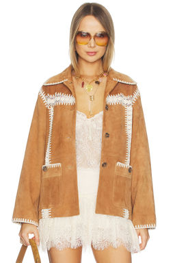 SEA - Irena Suede Jacket With Crochet