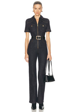 self-portrait - Indigo Denim Jumpsuit