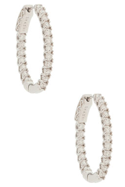 SHASHI - Oval Diamond Hoop