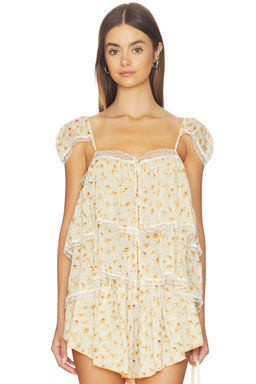 SWF - Lace Trim Babydoll Top