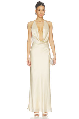 ROTATE - Chiffon Halter Dress