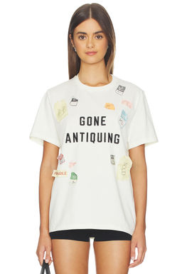 Tanner Fletcher - Gone Antiquing Applique Tee in Ivory