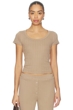 VIR VITA - Pointelle Scoop Tee