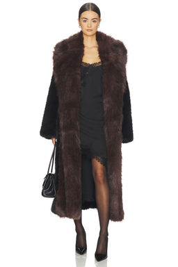 Weworewhat - Faux Fur Belted Jacket