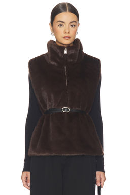 Weworewhat - Faux Fur Mockneck Vest