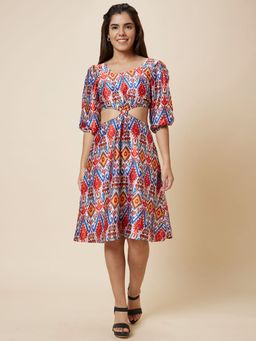 Globus - Women Multi Printed Fit And Flare Dress