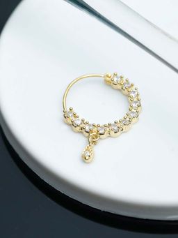 Priyaasi - Gold Plated American Diamond Nath