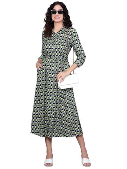 Cantabil - Women Printed Casual Dress with Belt (Set of 2)