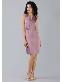 MISH - LUXE By MISH Mauve A-Line Knee Length Dress