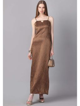 MISH - LUXE By MISH Bronze Straight Fit Maxi Dress