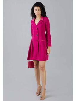 MISH - LUXE By MISH Pink Solid Colour Blazer Dress
