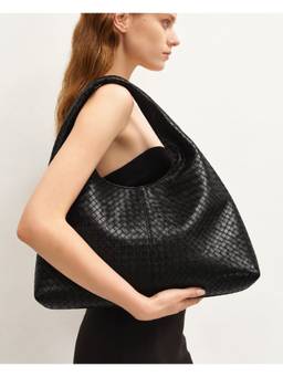 Gaya India - Elara Black Woven 14 Laptop and Everyday Shoulder Bag