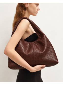 Gaya India - Elara Brown Woven 13 Laptop and Everyday Shoulder Bag