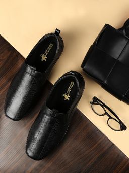 BUCKAROO - NEW ALBERT Genuine Leather Black Casual Loafer for Men