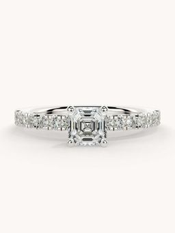 Valanova - White Gold Plated Sterling Silver and Certified Lab Grown Diamond 0.81Cts